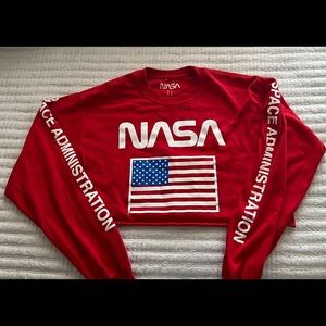 Red NASA crop top